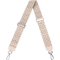 MIRROSI Schulterriemen Made in Italy aus Echtleder Schultergurt für Tasche zum Wechseln (Beige, Karabiner in silberner Farbe, 1x Taschengurt)
