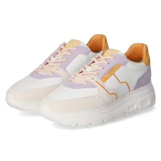 Tamaris Low Sneaker - Gr. 40 - Weiß - Leder & Textil