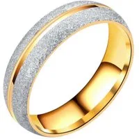 Taffstyle Fingerring Verlobungsring Freundschaftsring Ehering Partnerring Gold Kristalle (Partnerring Freundschaftsring Ehering aus Edelstahl), Wunderschöner goldener Verlobungsring
