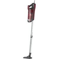Lentz Bodenstaubsauger 2-in-1 Zyklon-Staubsauger 600W mit 7m Kabel & Zubehör - Schwarz-Rot, 600 W, beutellos
