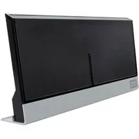 One for All SV 9385-5G Innenantenne (UKW, DVB-T, DVB-T2, für Innenbereich, Verstärkung: 47 dB), Alu STAND Antenne 5G black