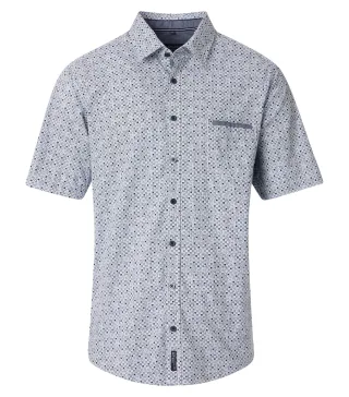 CASAMODA - Freizeithemd Kurzarm blau - Gr. - XL