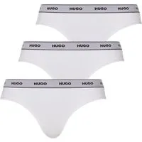HUGO Slip TRIPLET BRIEF STRIPE (Packung, 3-St., 3er-Pack) mit kontrastfarbenem Logobund