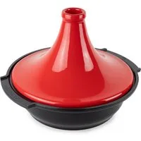 PEUGEOT Auflaufform Tagine ATLAS 30cm Rot Dampfgarer Aluminium Keramikdeckel Induktion