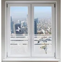 INDIGOS UG Fensterfolie G58, Glasdekor silber satiniert, Klebeanleitung liegt bei.