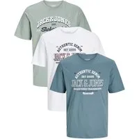 Jack & Jones PlusSize Print-Shirt (Spar-Set, 3er-Pack) Big Size Shirt Übergrößen Shirt
