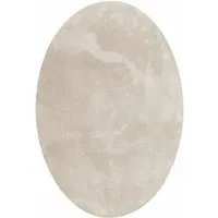 vidaXL Teppich Bereichsteppiche Oval HUARTE Beige 160 x 230 cm 100 %Polyester, Oval