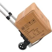 HOMCOM Sackkarre Handkarre Stapelkarre Aluminium max. 70 kg belastbar, (Transportkarre, 1-St., Transportkarre klappbar), Silber 41 x 38.5 x 100 cm