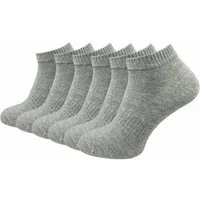 GAWILO Kurzsocken für Damen und Herren - Quartersocken aus Baumwolle (6 Paar) Kein Rutschen dank Rippbund - Etwas länger als Sneaker Socken