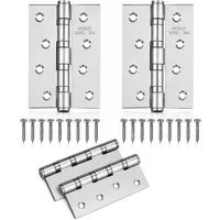 HOOZ Türbeschlag Scharniere Klappbar 304 Edelstahl 98mm – Kugelgelagert – 4er Set (Set, 4 St., 4 Scharniere inkl. Edelstahlschrauben), 315° Öffnungswinkel, Schwerlast-Ausführung, rostfrei, inkl. Schrauben