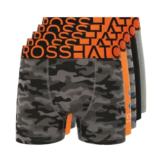 Crosshatch - "Endocamo" Boxershorts für Herren, Regulär (5er-Pack) (Orange)