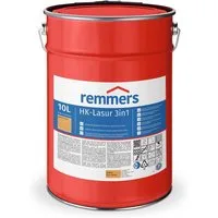 Remmers Holzschutzlasur HK-Lasur 3in1 ebenholz 10 Liter für aussen, 3facher Holzschutz mit Imprägnierung + Grundierung + Lasur