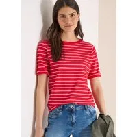 CECIL Rundhalsshirt Sommershirt im Streifen-Look