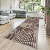 OTTO home Läufer Lyssandra, rechteckig, Höhe: 8 mm, 3D-Effekt, softer Kurzflor, pflegeleicht, leichter Glanz, Scandi-Look