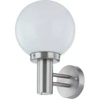 Lindby Außen-Wandleuchte Nada, Edelstahl Alu IP44, 1 x 60 W
