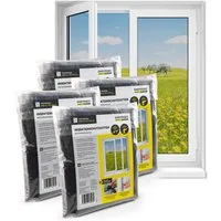 EASYmaxx Insektenschutz-Fensterrahmen Moskitonetz Insektenschutzgitter 110x130cm mit Klettverschluss, (4-St), Moskitonetz, Montage ohne Bohren, zuschneidbarer Insektenschutz