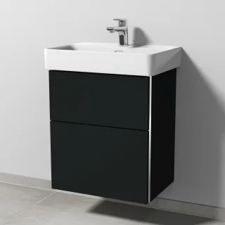 Sanipa 3way Waschtischunterbau zu Laufen Pro S Waschtisch mit 2 Auszügen, Vulkan-Matt BP7851V