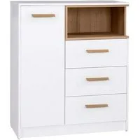 Marmex Möbel Kommode Grant G4 Kombikommode mit Schubladen Stauraum, Soft-Close-Scharniere, Vollauszug der Schubladen