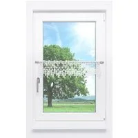Plauener Spitze® Scheibengardine Pearl (1 St), transparent, HxB 18x40cm