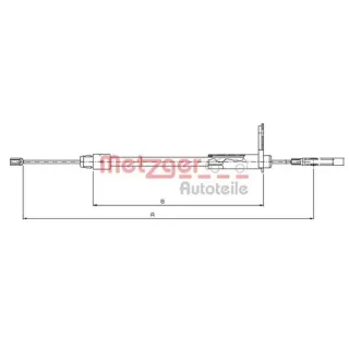 Metzger Handbremsseil hinten links Mercedes W203 + Kombi