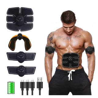 EMS Smart Abdominal Muscle Stimulator 6 Modes EMS Training Arm Hip Exercise Belt for Home Gym Office Fitness