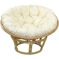 moebel-direkt-online Loungesessel Rattansessel mit bequemer großer Kissenauflage, Sitzschale Ø110 cm (mit Kissenauflage, Inklusive Kissenauflage), Sitzschale 110 cm Durchmesser. Extra groß