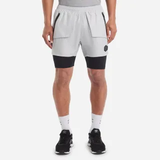 Umbro - "Pro Training Elite" Hybrid-Short für Herren (Hafennebel Grau/Schwarz)