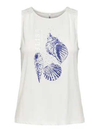 ONLY - ONLFREE LIFE S/L SHELL TOP BOX JRS Cloud Dancer - Gr. - S