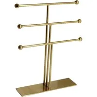 LaLe Living Schmuckständer Ela dreistufig 25x5 cm in Gold und Schwarz, aus Eisen