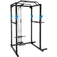 tectake Kraftstation Power Rack, mit Latzug