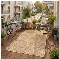 SIMPEX24 Outdoorteppich Ethno, Läufer, Höhe: 3 mm, Teppich Wetterfest Waschbar Balkon, Garten, Terrasse und Küchenteppich