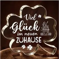 FOUORTUNATE-BEE Dekoobjekt Einweihungsgeschenk Haus & Wohnung Acryl Deko Geschenk zum Einzug (Einzugsgeschenke Wohnung und Haus)