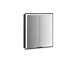 emco LED-Lichtspiegelschrank Prime 3 Unterputz, 600 mm, 2-türig, schwarz, 949714402 949714402