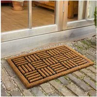 ASTRA Fußmatte Coco Home 3, rechteckig, Höhe: 16 mm, Kokos, Türmatte, Hoch Tief Struktur, wetterfest, rutschfest