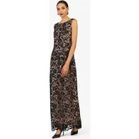 Kraimod Abendkleid mit floraler Spitze & Rundhalsausschnitt