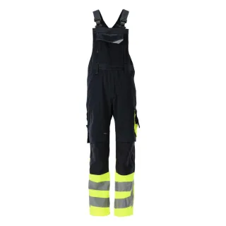MASCOT Sunderland Latzhose mit Knietaschen SAFE SUPREME Schwarzblau / Hi-vis Gelb 68 - 15669-860-01017-82C68