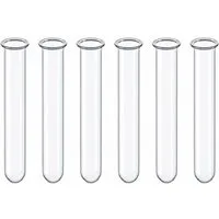 naninoa GmbH Dekovase Reagenzglas 6 Stück, 9,7 x 1,6cm, Blumenvase Glasröhrchen Deko