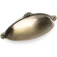 SO-TECH® Möbelgriff Muschelgriff ERIKA BA 64 mm - incl. Schrauben, Messing brüniert - inkl. Schrauben