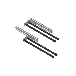 Giese Handtuchhalter 91315-14 doppelt ausziehbar, 380 bis 560 mm, schwarz matt