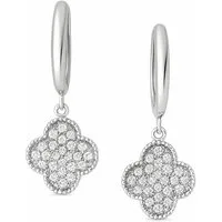 Firetti Paar Ohrhänger Schmuck Geschenk Silber 925 Ohrschmuck Ohrringe Kleeblatt, mit Zirkonia (synth)