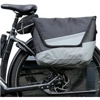 Diedrich Filmer GmbH Fahrradtasche Business Gepäckträger-Tasche + Notebook-Fach Grau, Seiten-Tasche Bike Case wasserabweisend Fahrrad-Tasche auch für E-Bike