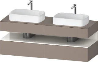 Duravit Qatego Konsolenwaschtischunterbau wandhängend Basalt Matt 1600x550x600 mm - QA4779022430010 QA4779022430010