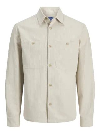 JACK&JONES - JPRBLURAYLE LINEN BL. SOLID LS SHIRT SN Grau - Gr. - S