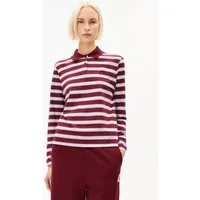 Armedangels Longsleeve STRIPE POLO Longsleeve Polo aus Bio-Baumwolle Loose Fit