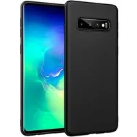 CoolGadget Handyhülle Handy Schutzhülle für Samsung Galaxy S10 matt schwarz 6,1 Zoll, Silikon TPU Hülle Schutz Tasche Cover schlicht Slim Case
