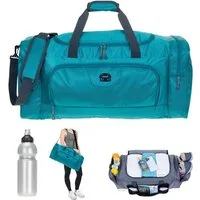 ELEPHANT Sporttasche groß Saunatasche Reisetasche Trainer XL 69 cm, 55 Liter Gym Tasche Fußballtasche XXL + Trinkflasche