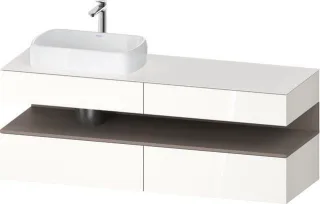 Duravit Qatego Konsolenwaschtischunterbau wandhängend Weiß Hochglanz 1600x550x600 mm - QA47770432200 QA4777043220000