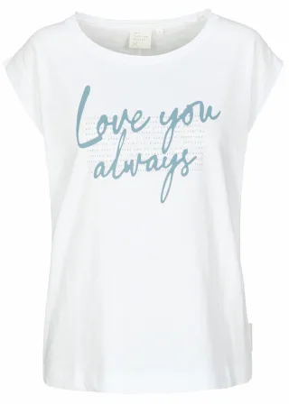 THE FASHION PEOPLE - T-Shirt ´Love always` bright white print - Gr. - S