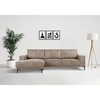 OTTO home Ecksofa OLAND Luxus-Microfaser L-Form, B: 280 cm, Skandi-Design