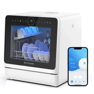[EU Direct] BlitzHome® BH-4-CDW Compact Smart Countertop Dishwasher With 5L Built-in Water Tank APP Control 8 Programs 3